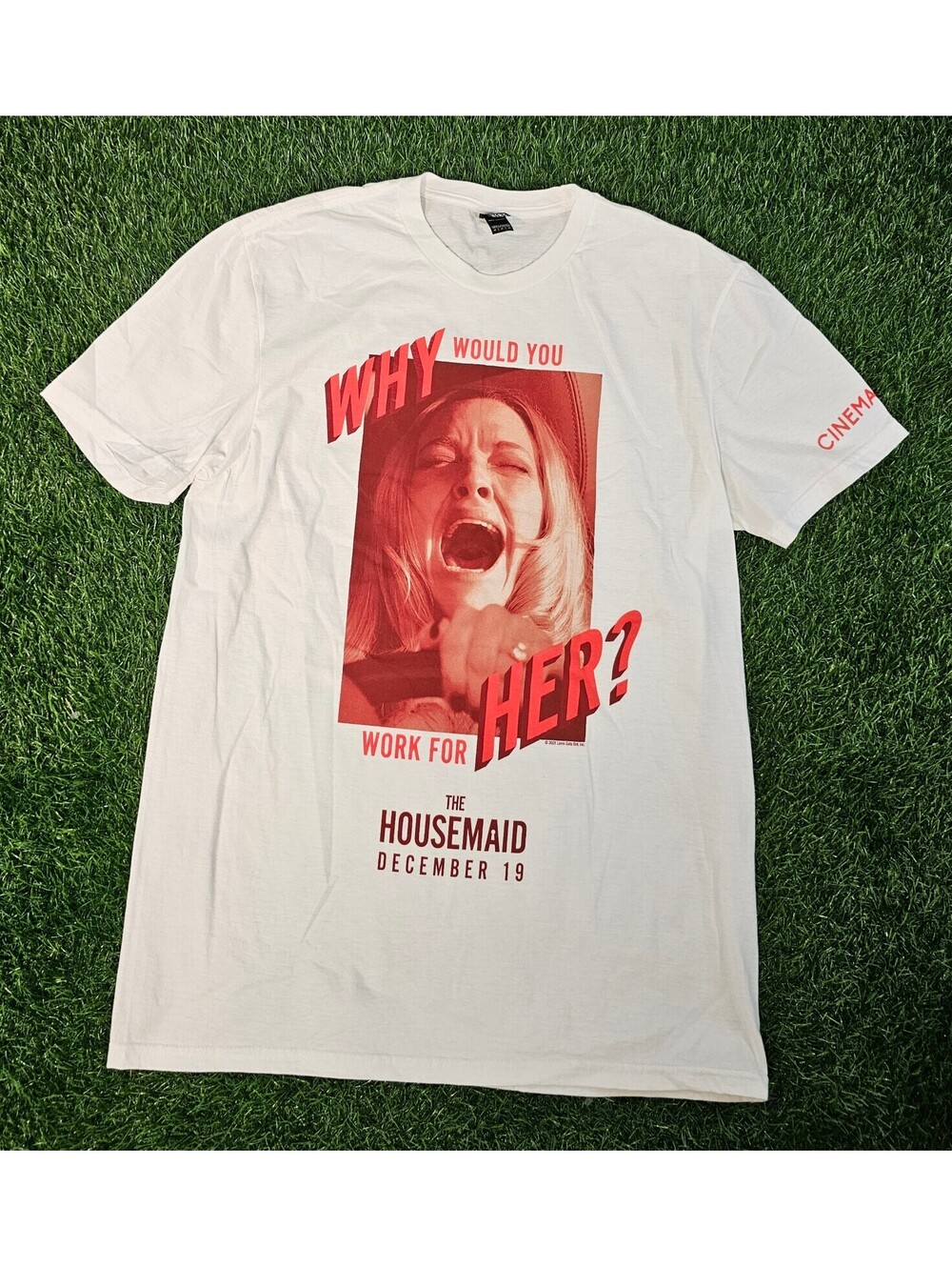 Rare The Housemaid Movie Promotional White Graphic T-Shirt Size Medium